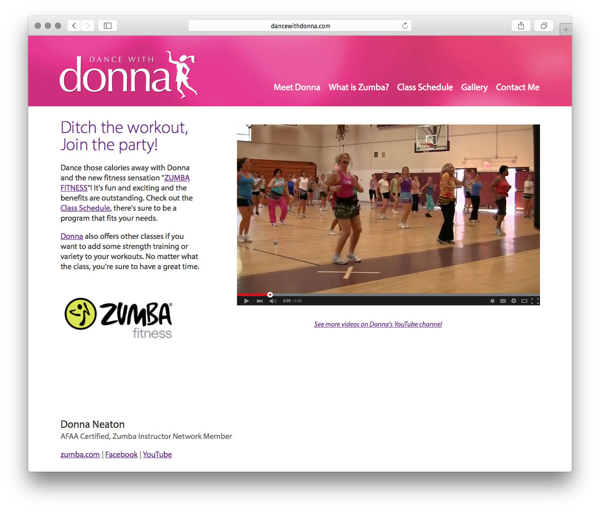 Dance with Donna Website