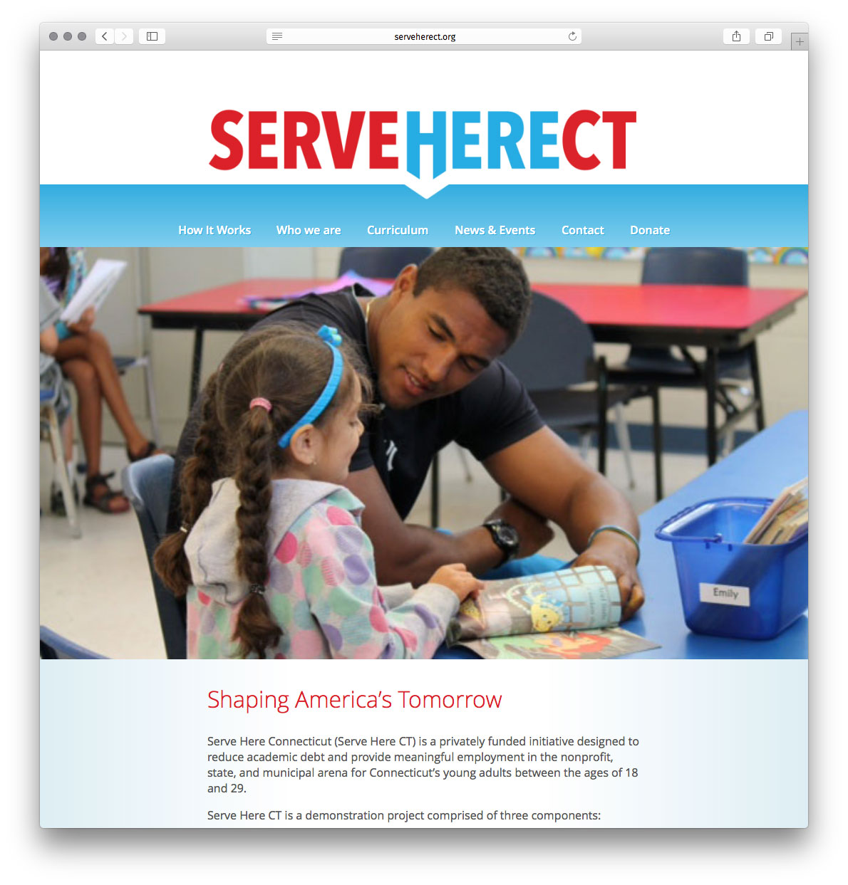 Serve Here CT Website